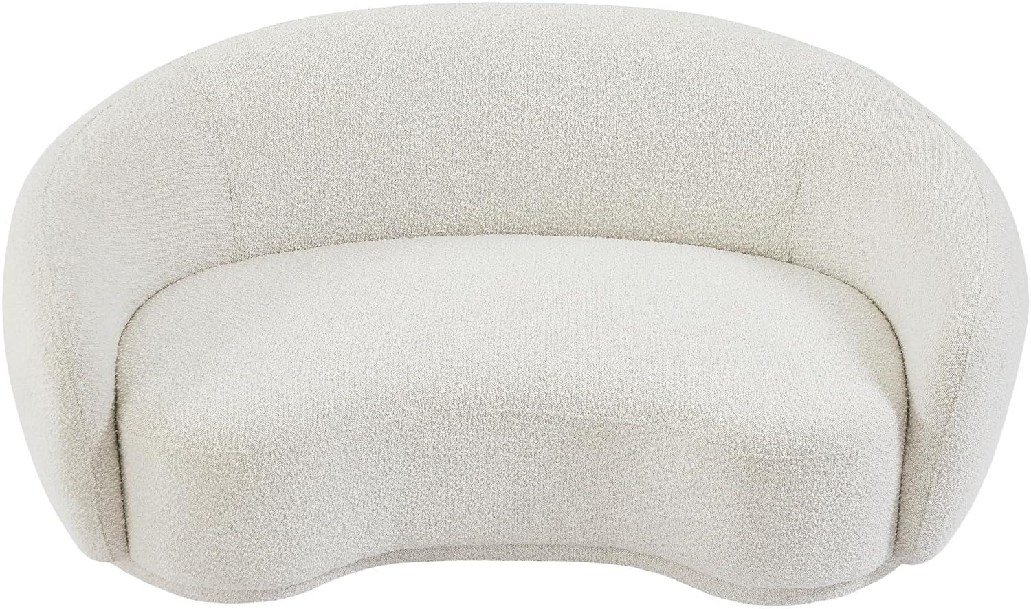 Meridian Furniture Hyde Modern Boucle Loveseat, Cream