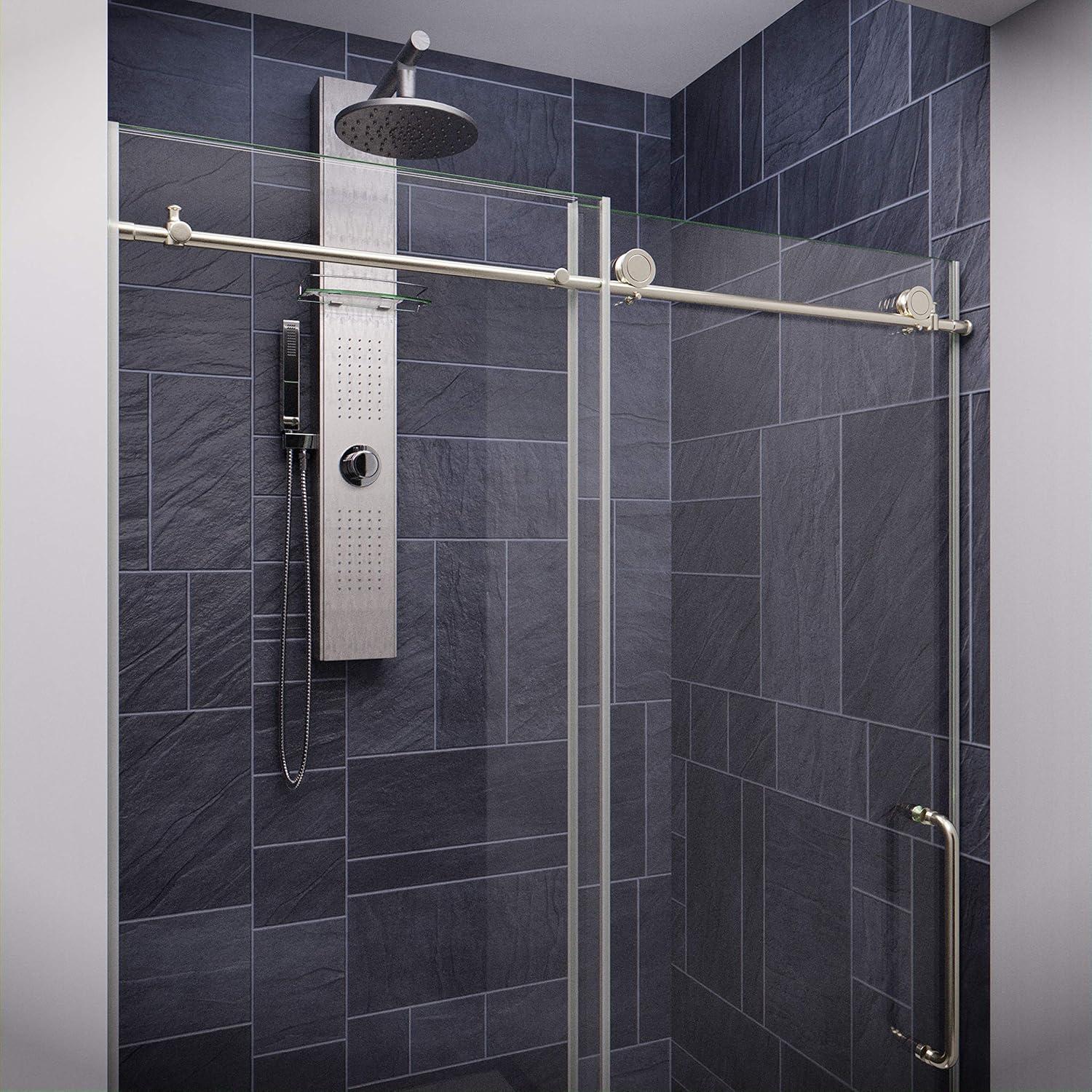 Madam Series 48" W x 76" H Single Sliding Semi-Frameless Shower Door