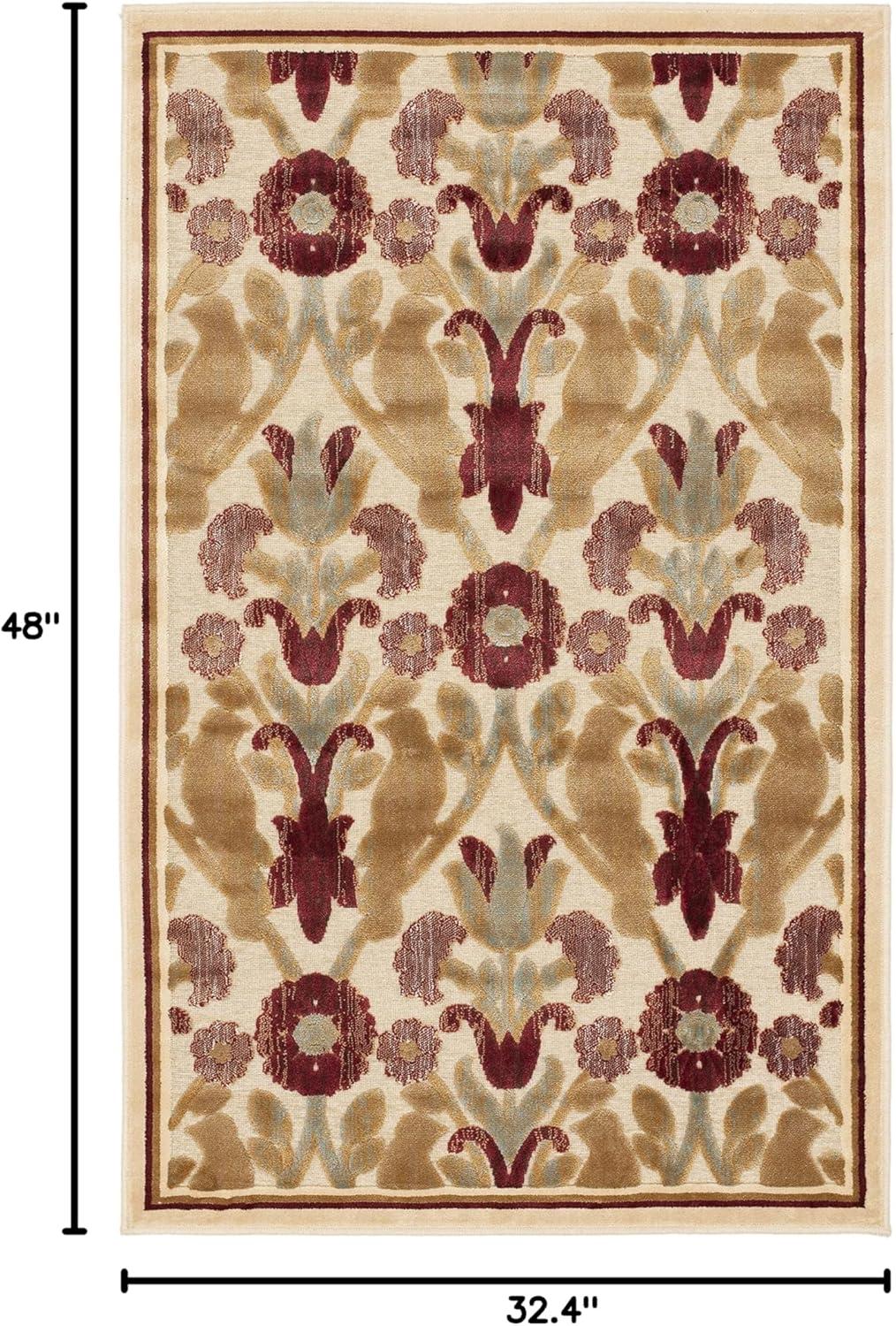 SAFAVIEH Paradise Torrey Floral Area Rug, Cream, 2'7" x 4'