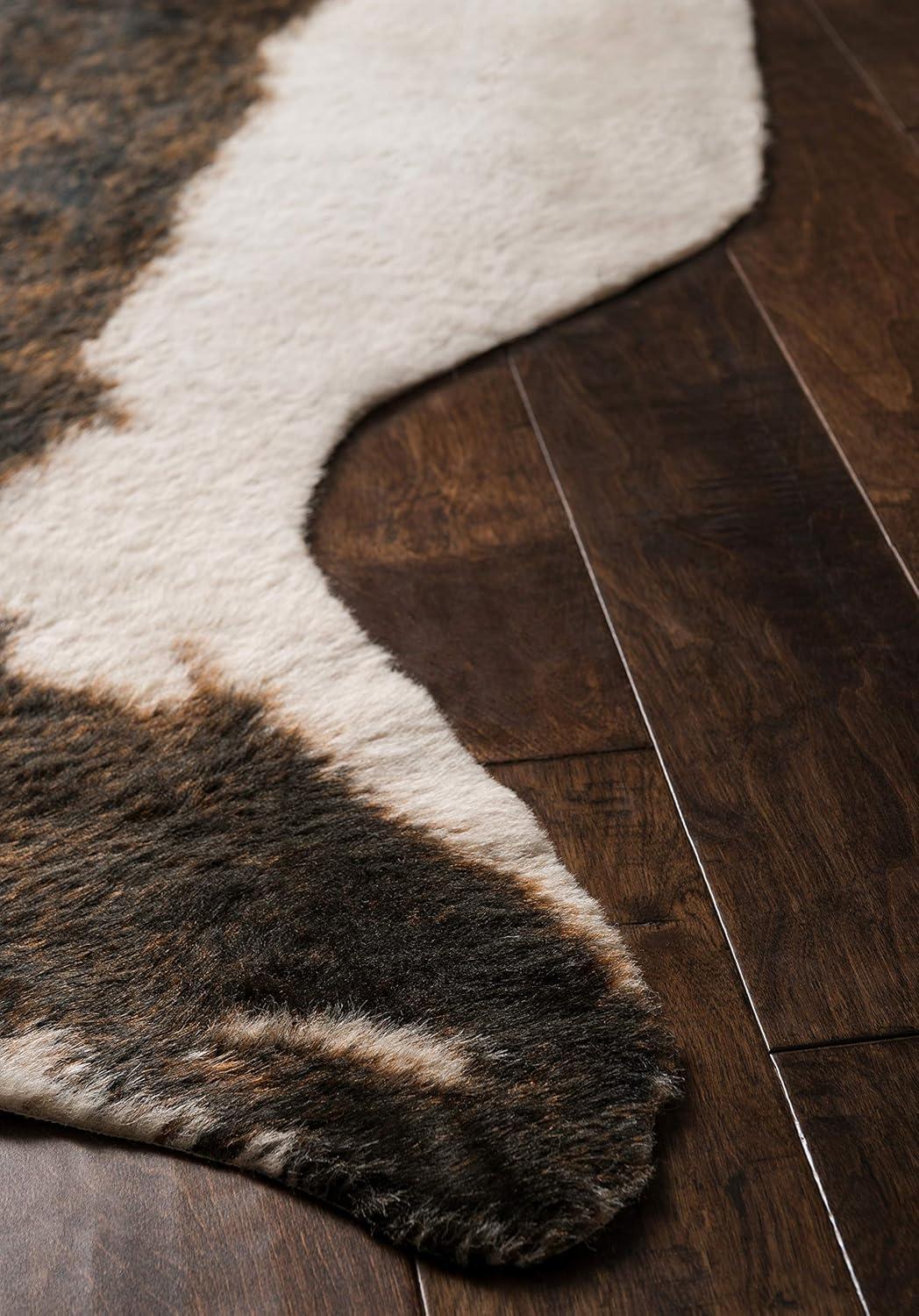 Loloi II Grand Canyon Faux Cowhide Beige / Brown Area Rug