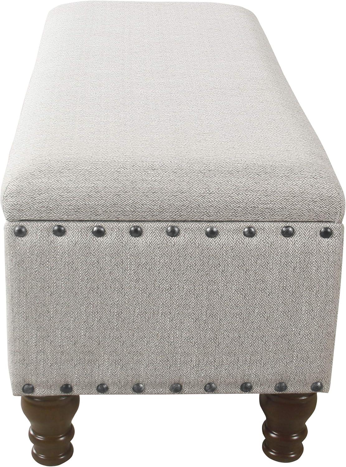 Large Storage Bench with Nailhead Trim - HomePop