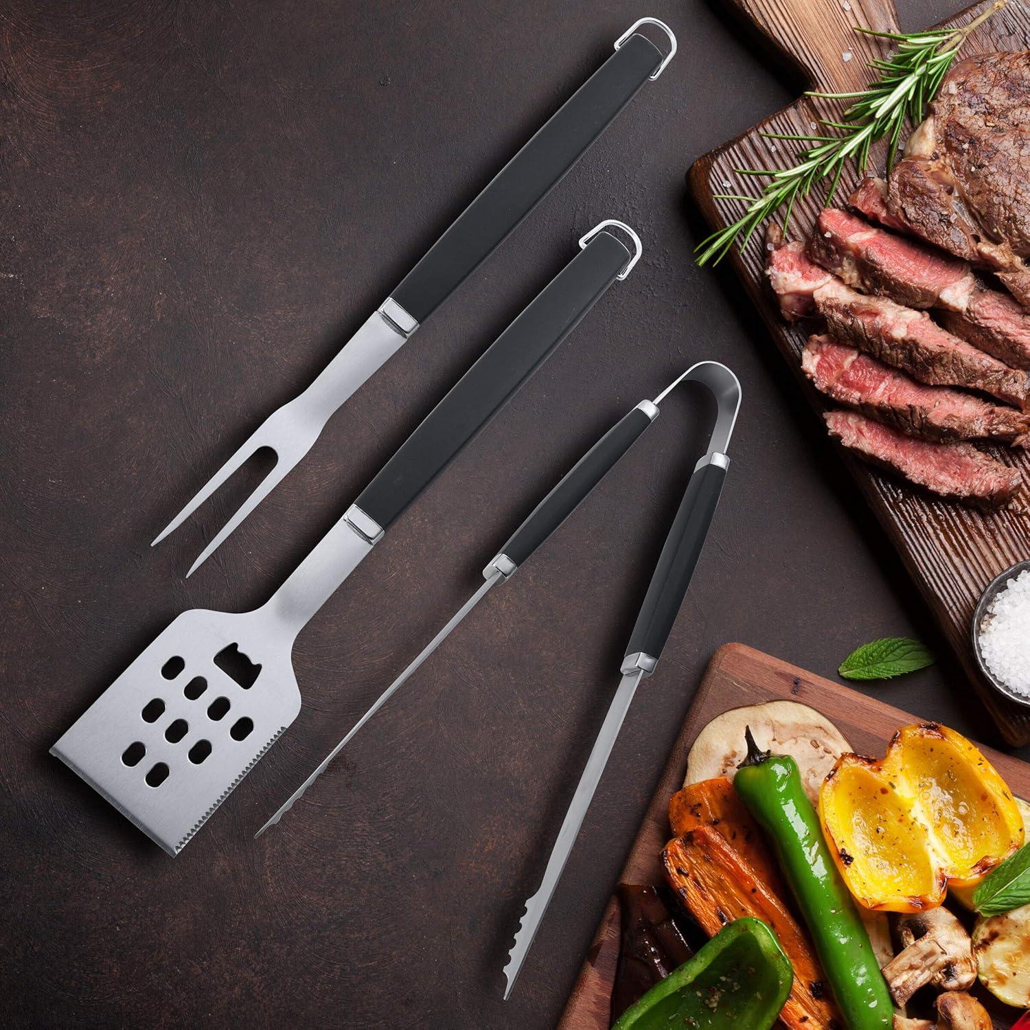 Farberware BBQ 3-piece Tool Set: Turner, Tong, Fork