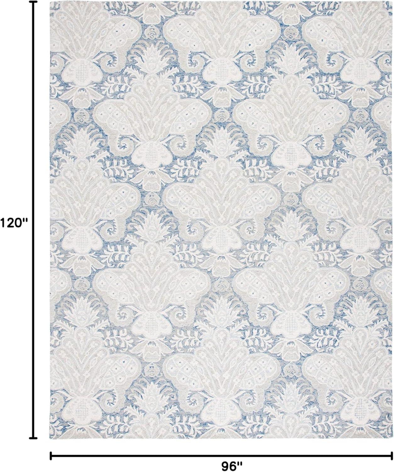 Micro-Loop MLP539 Hand Tufted Area Rug - Blue/Ivory - 8'x10' - Safavieh.