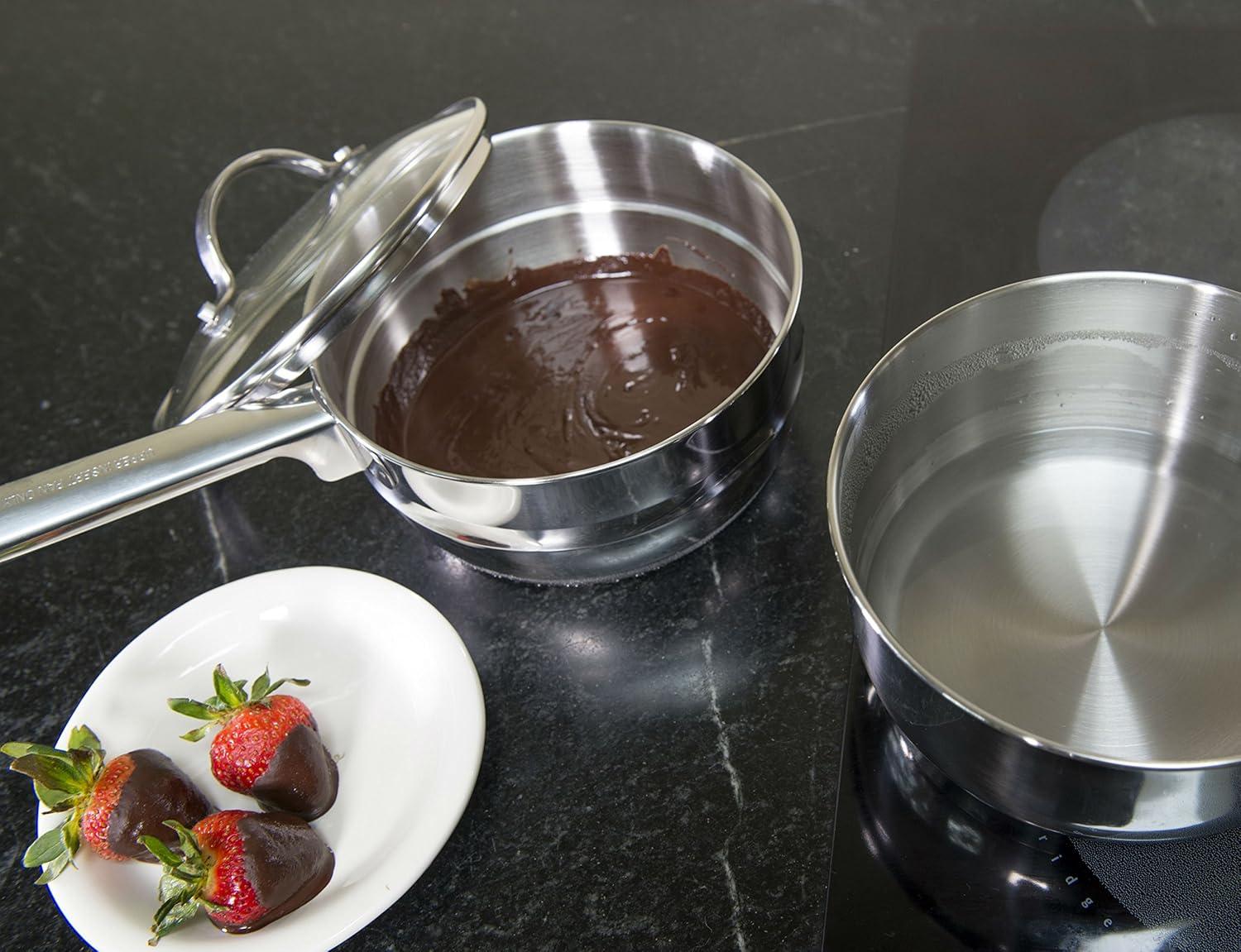 RSVP International Induction Double Boiler, 1 Quart, Multi Color