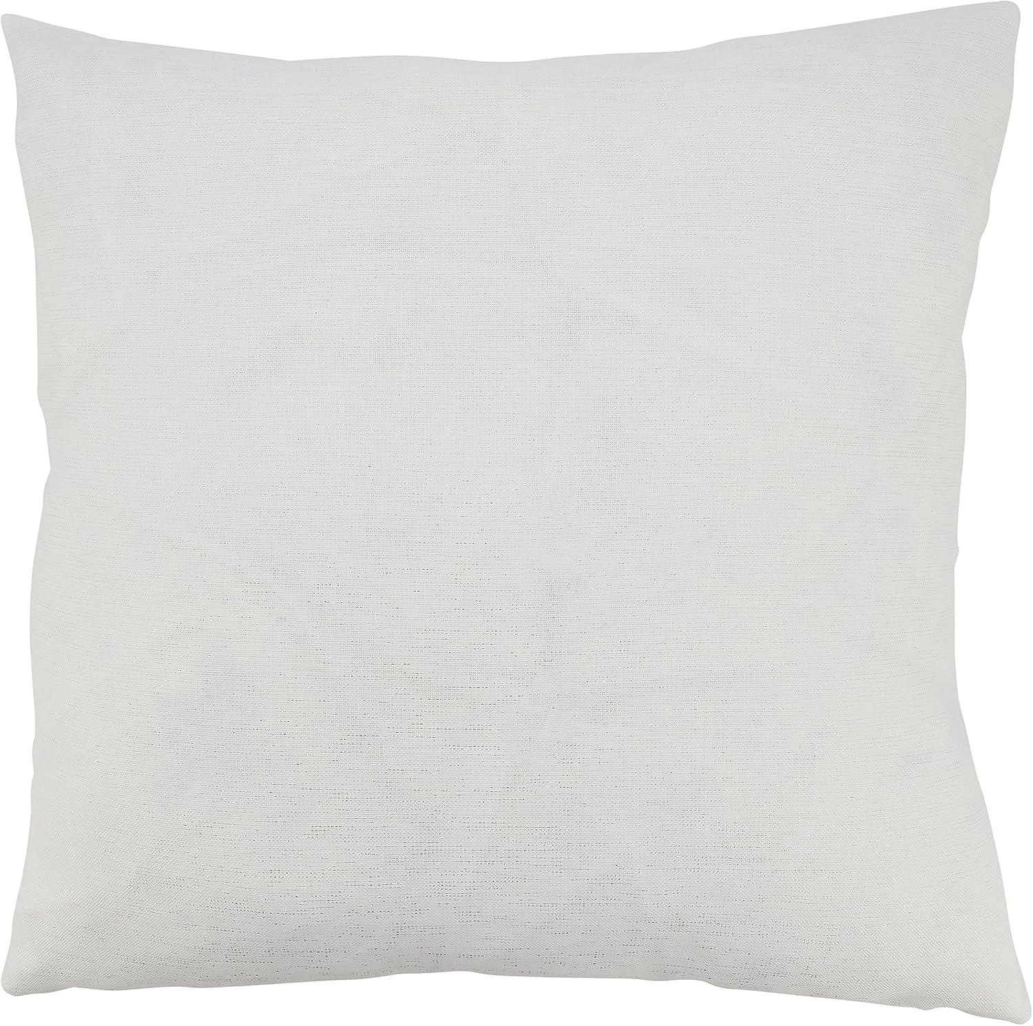 Saro Lifestyle Seasonal Splendor Christmas Trees and Snowflakes Throw Pillow Cover, 18", White