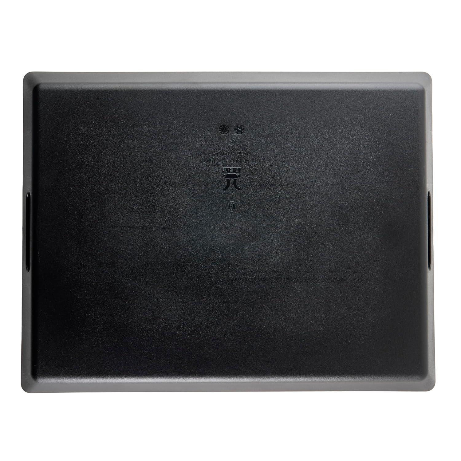 dxynlzq G.E.T. RST-1522-BK Non-Skid Ottoman / Coffee Table Serving Tray  15" x 20"  Black