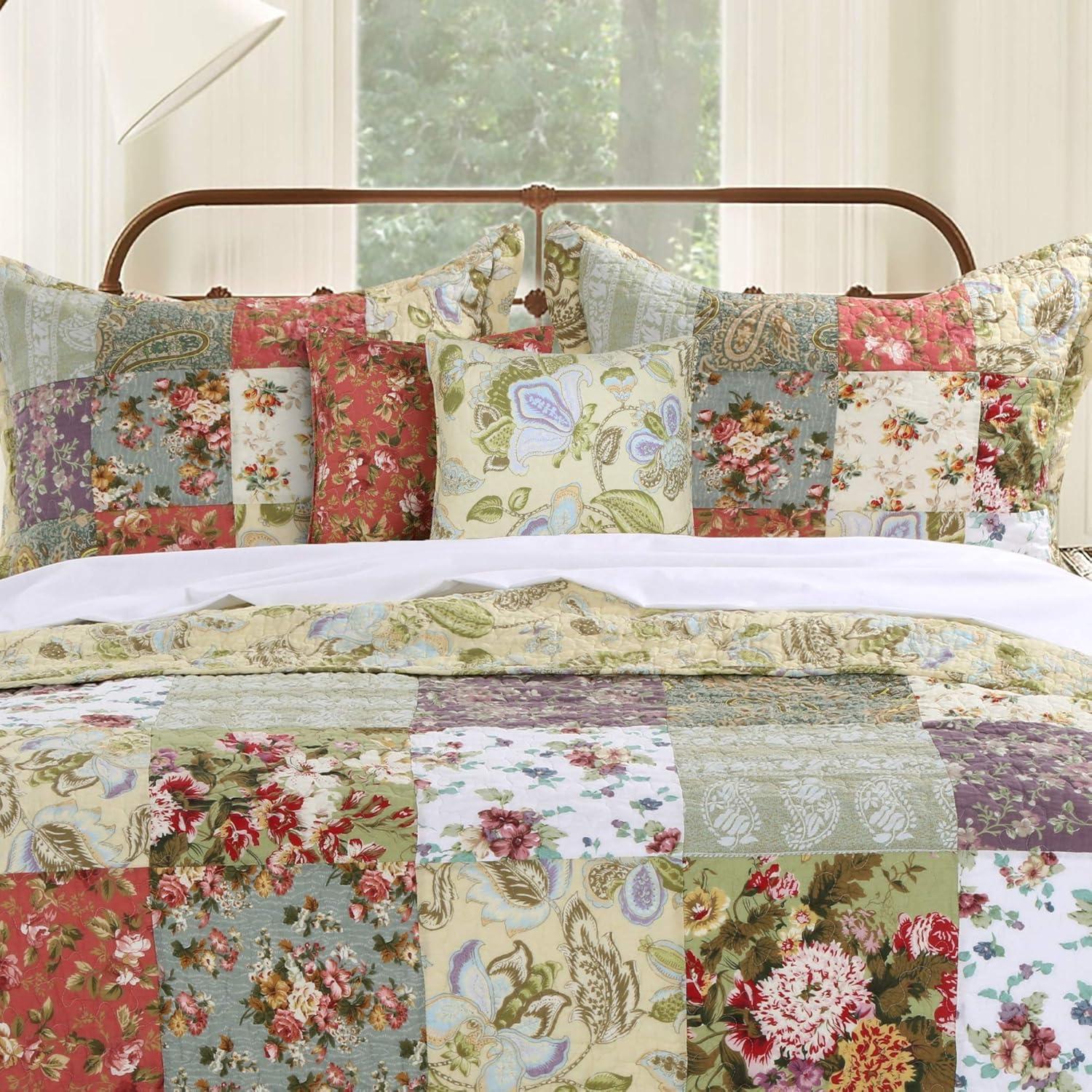 Greenland Home Fashion Blooming Prairie Quilt And Sham Bonus Set - Multi