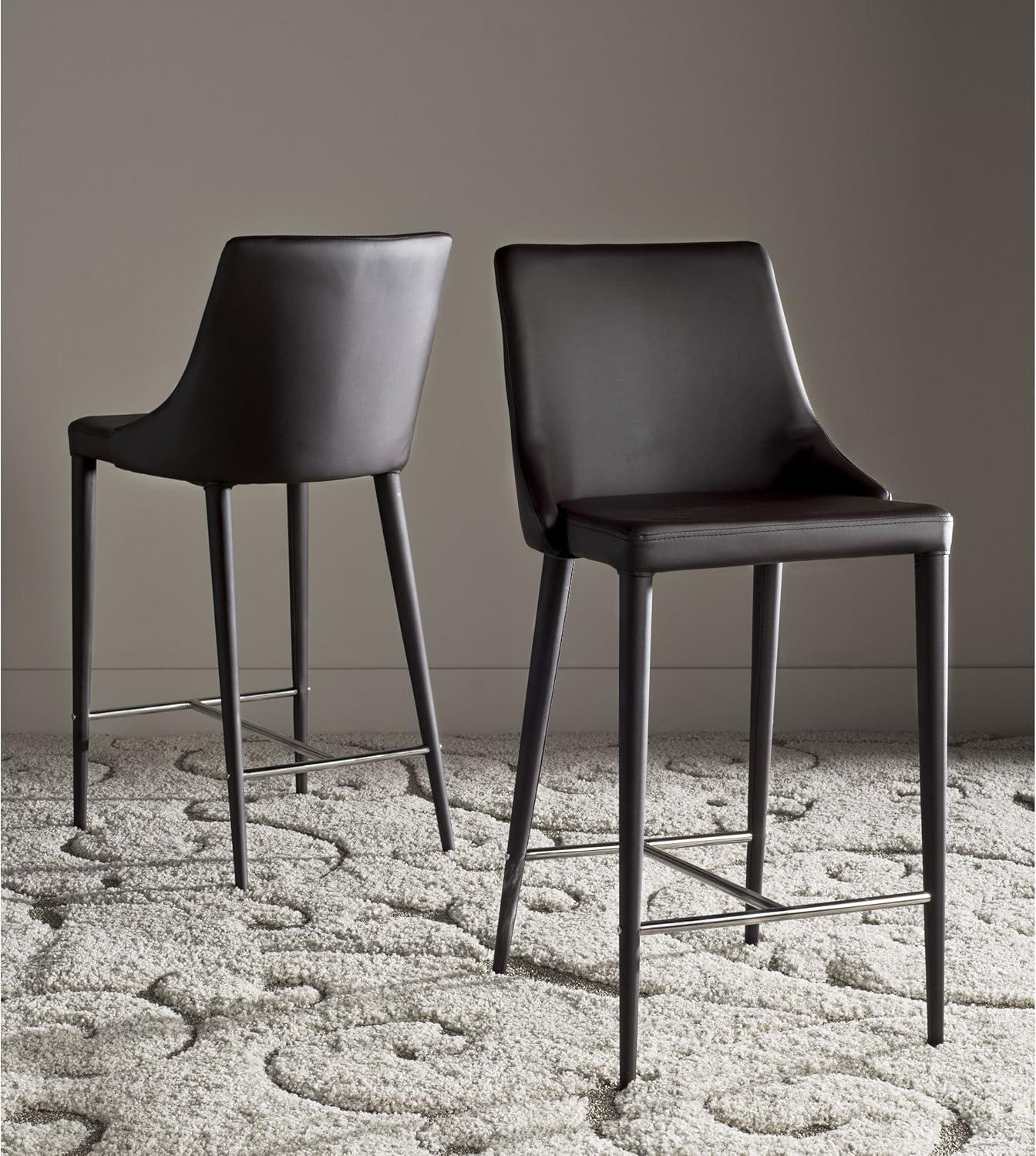 Summerset Counter Stool (Set of 2) - FOX2017 - Brown - Safavieh Couture