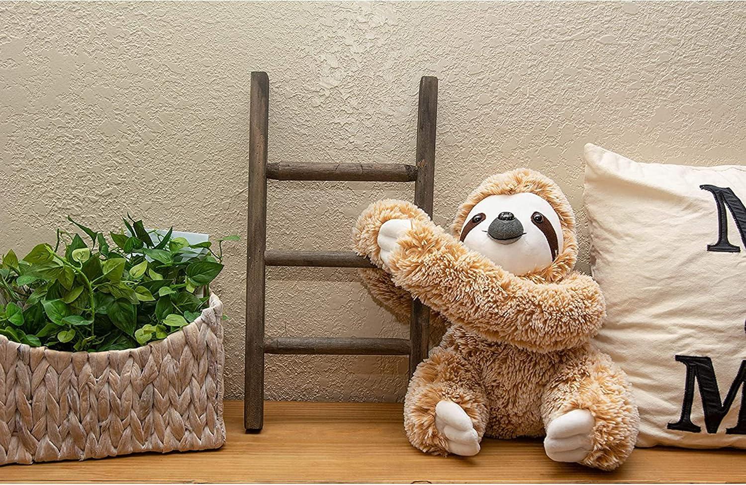 Light Brown Giant Sloth Plush Toy with Silky Fur