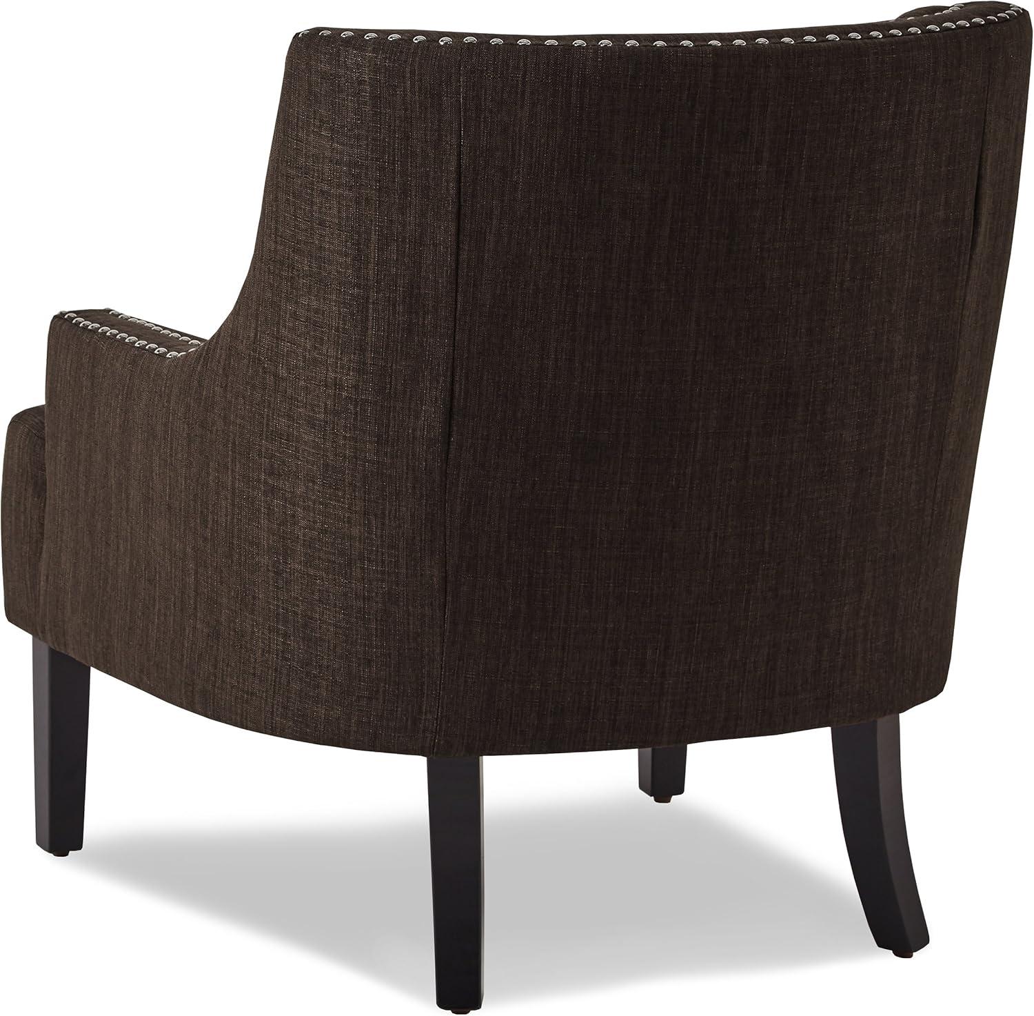 Homelegance Diamond Tufted Upholstered Accent Chair, 18 Inches High, Chocolate