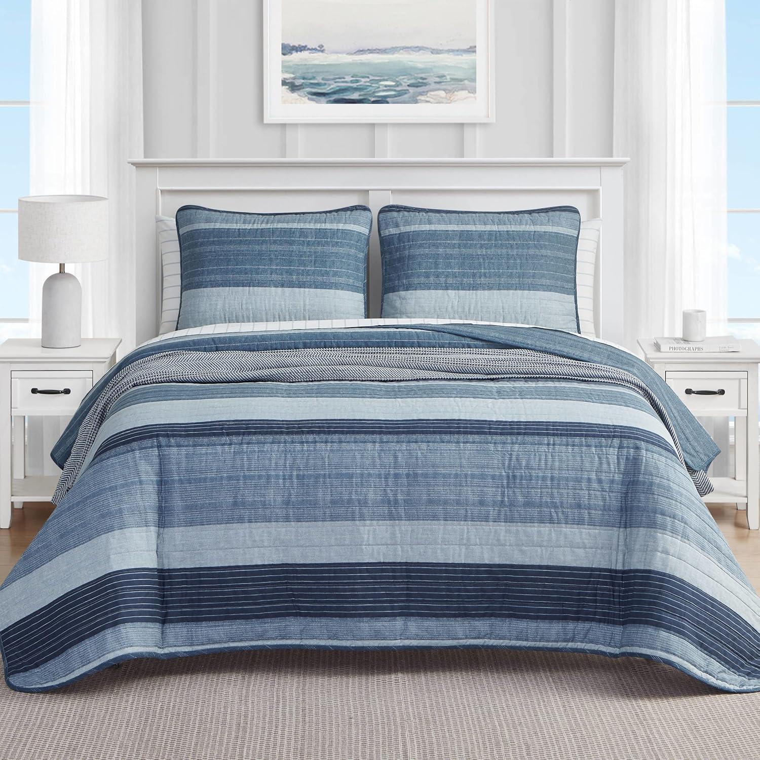 Nautica Ridgeport Cotton Reversible Quilt Set