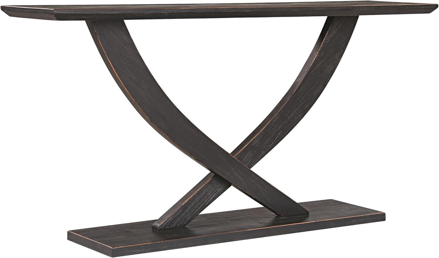 Rasmus Console Table Black Charcoal - Boraam: Acacia Wood, Hallway Display, Rubberwood Frame