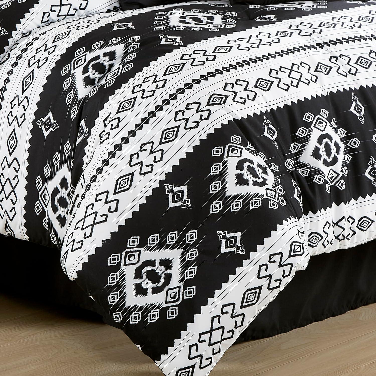 Chezmoi Collection Microfiber / Polyester Standard Geometric Shapes Comforter Set