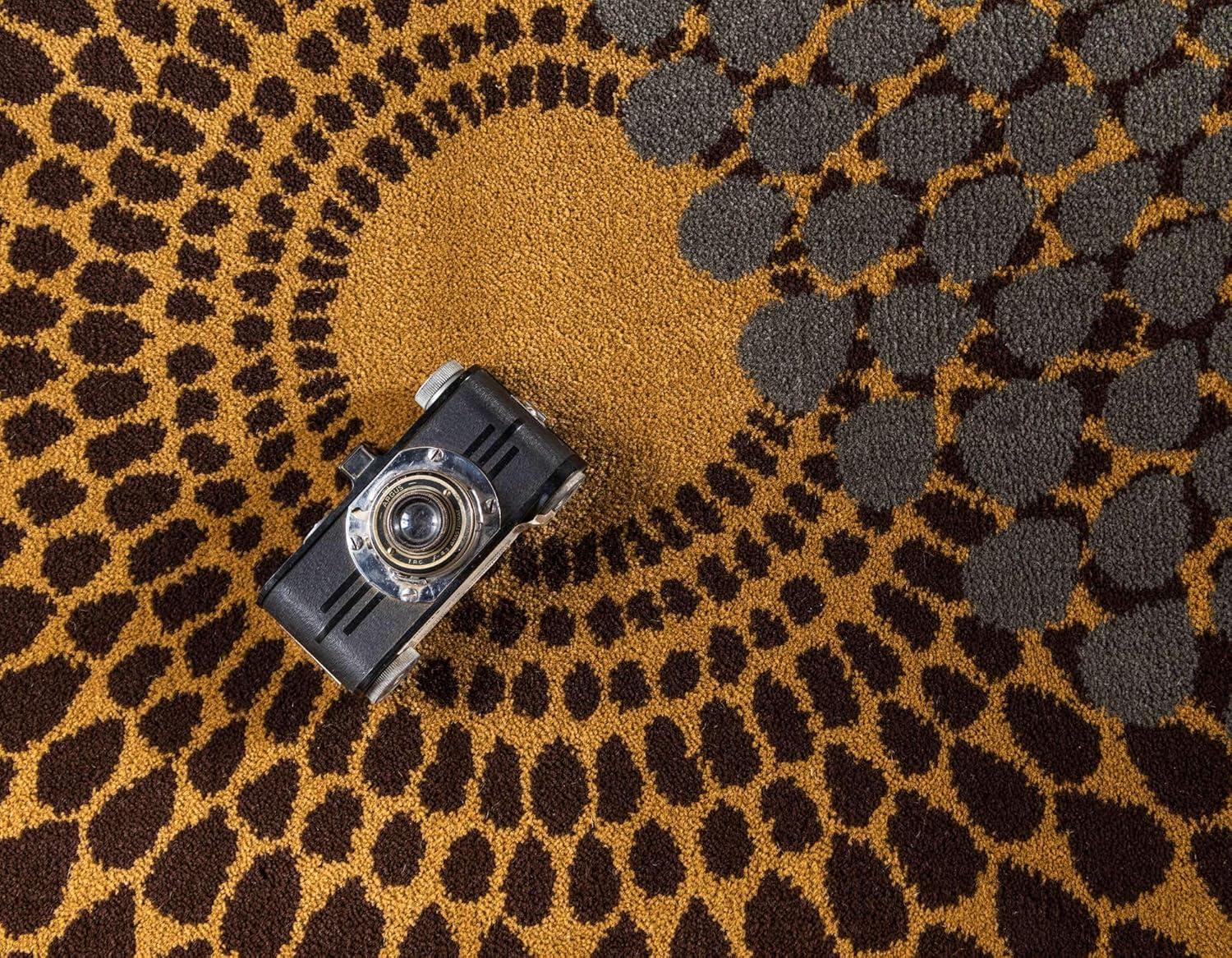 Unique Loom Barista Collection Area Rug - Java (5' 3" x 8' Rectangle Beige/Black)