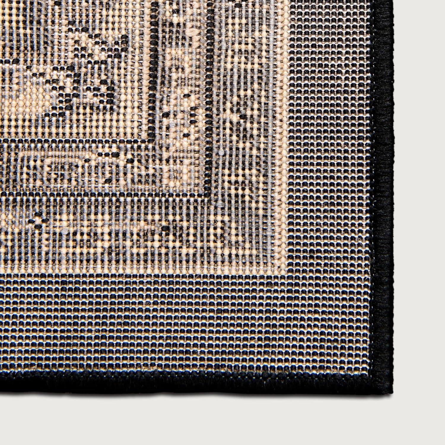 Unique Loom 2' 2 x 8' 2 Sialk Hill Washington Black Area Rug