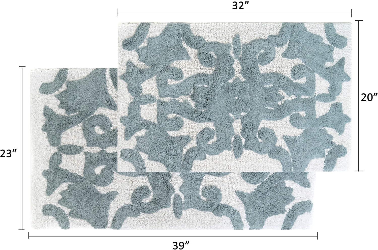 2pc Iron Gate Floral Bath Mat Set - Chesapeake