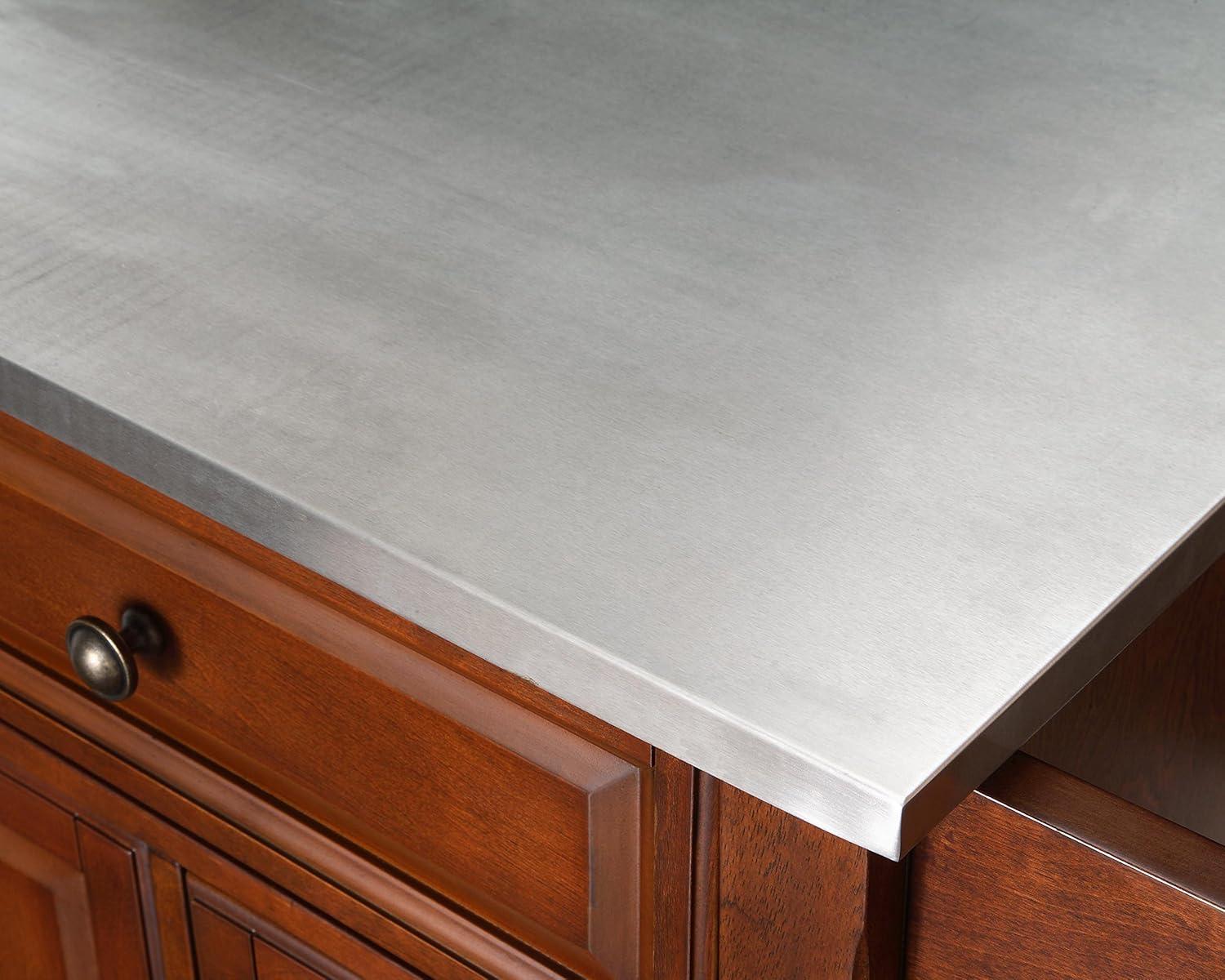 Crosley Furniture Alexandria Wood Kitchen Island in Mahogany