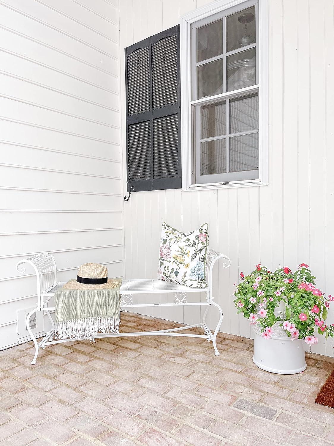 Brielle Bench - Outdoor - PAT5004 - Antique White - Safavieh