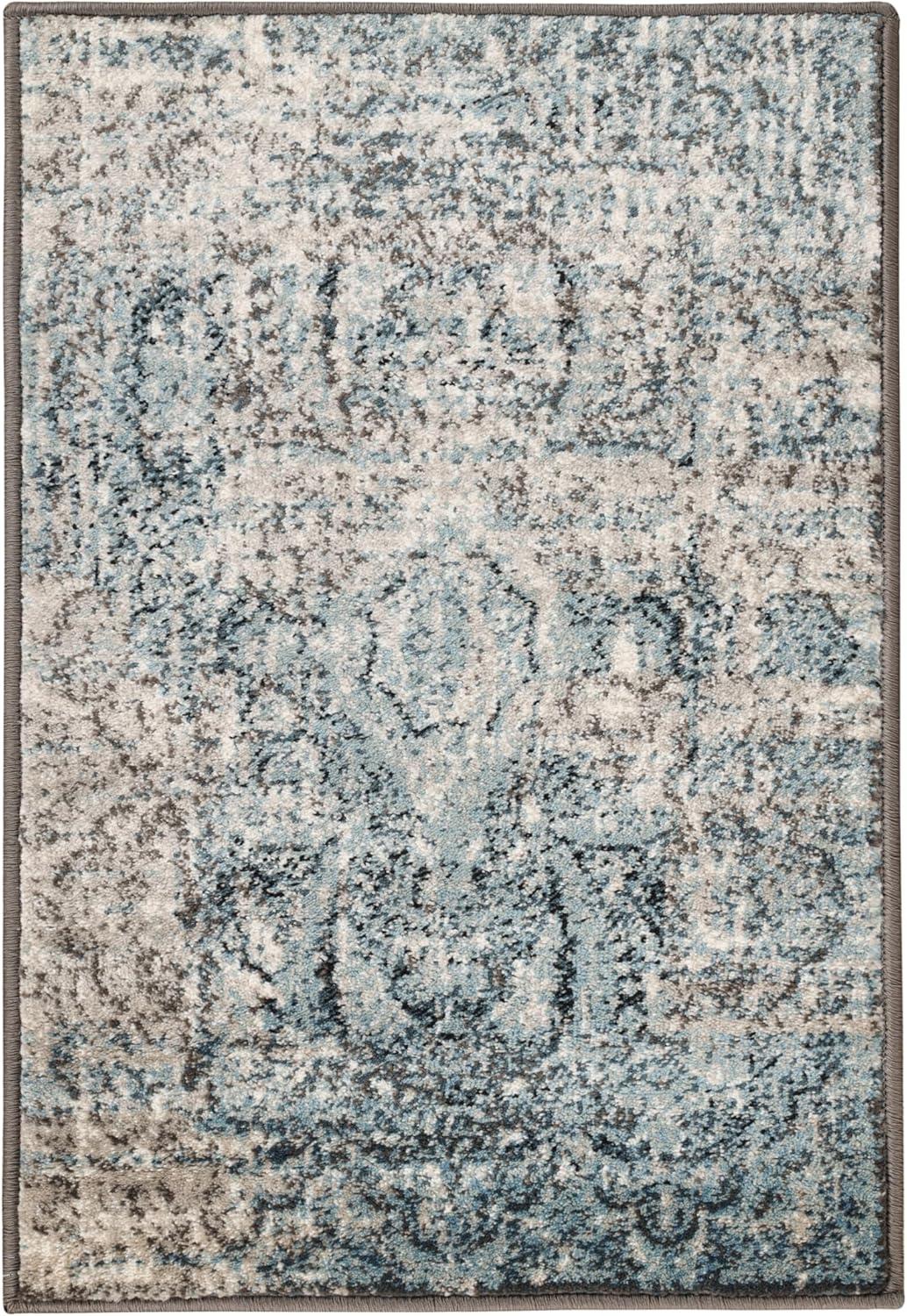 Superior Salford Medallion Indoor Area Rug, 8' x 10', Blue-Beige