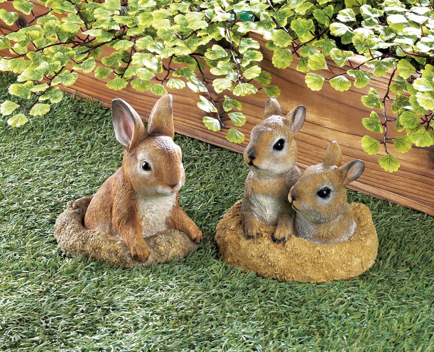 Summerfield Terrace 6.25” Curious Bunny Garden Statue