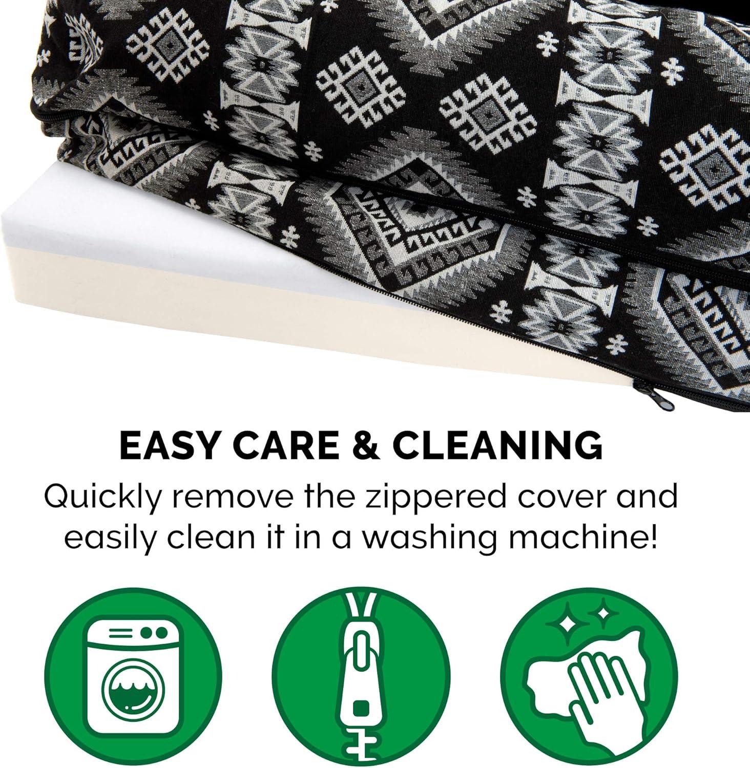 FurHaven Quilted Orthopedic Bolster Sofa Pet Bed