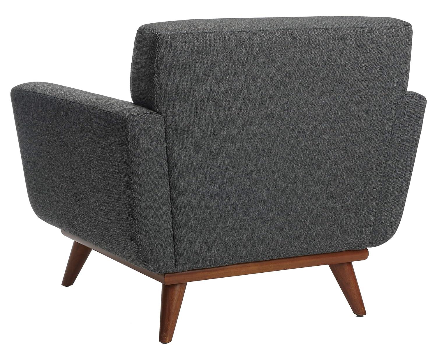 Opal Linen Tufted Arm Chair - Dark Teal - Safavieh