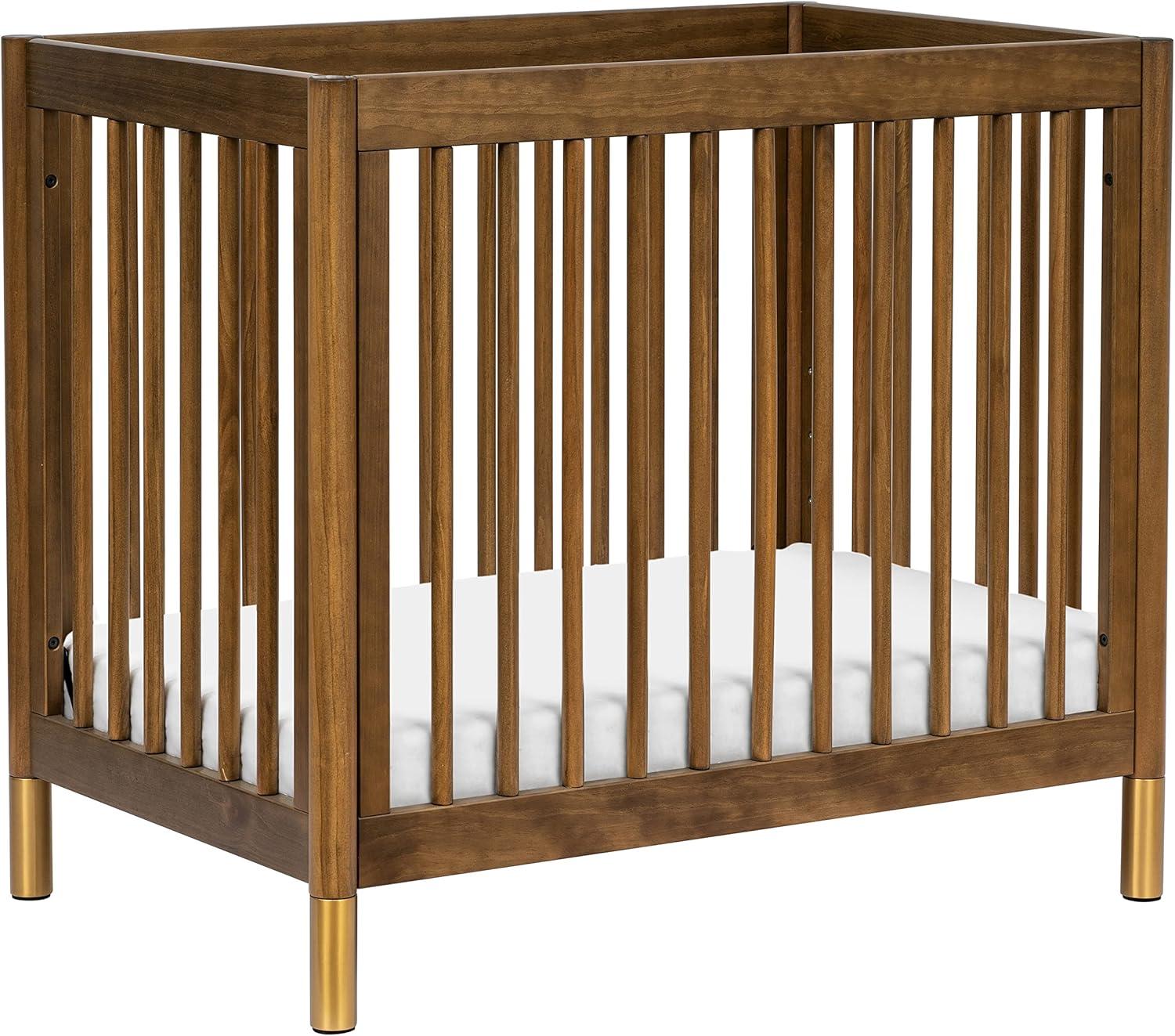 Babyletto Gelato Natural Walnut Wood 4-in-1 Convertible Mini Baby Crib