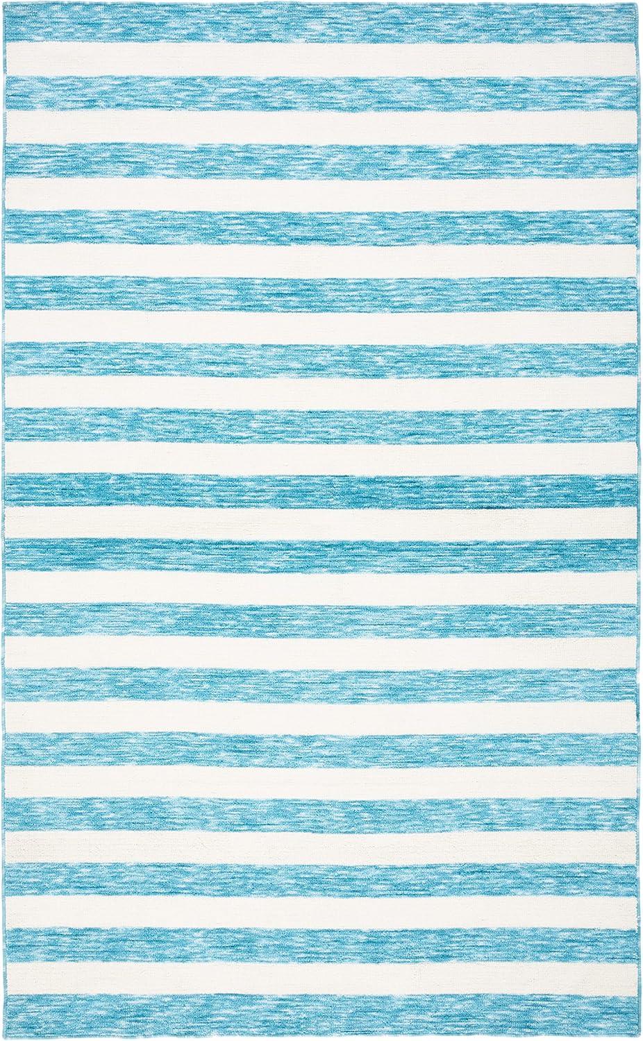 Easy Care ECR115 Power Loomed Machine Washable Indoor Area Rug - Blue/Ivory - 6'x9' - Safavieh