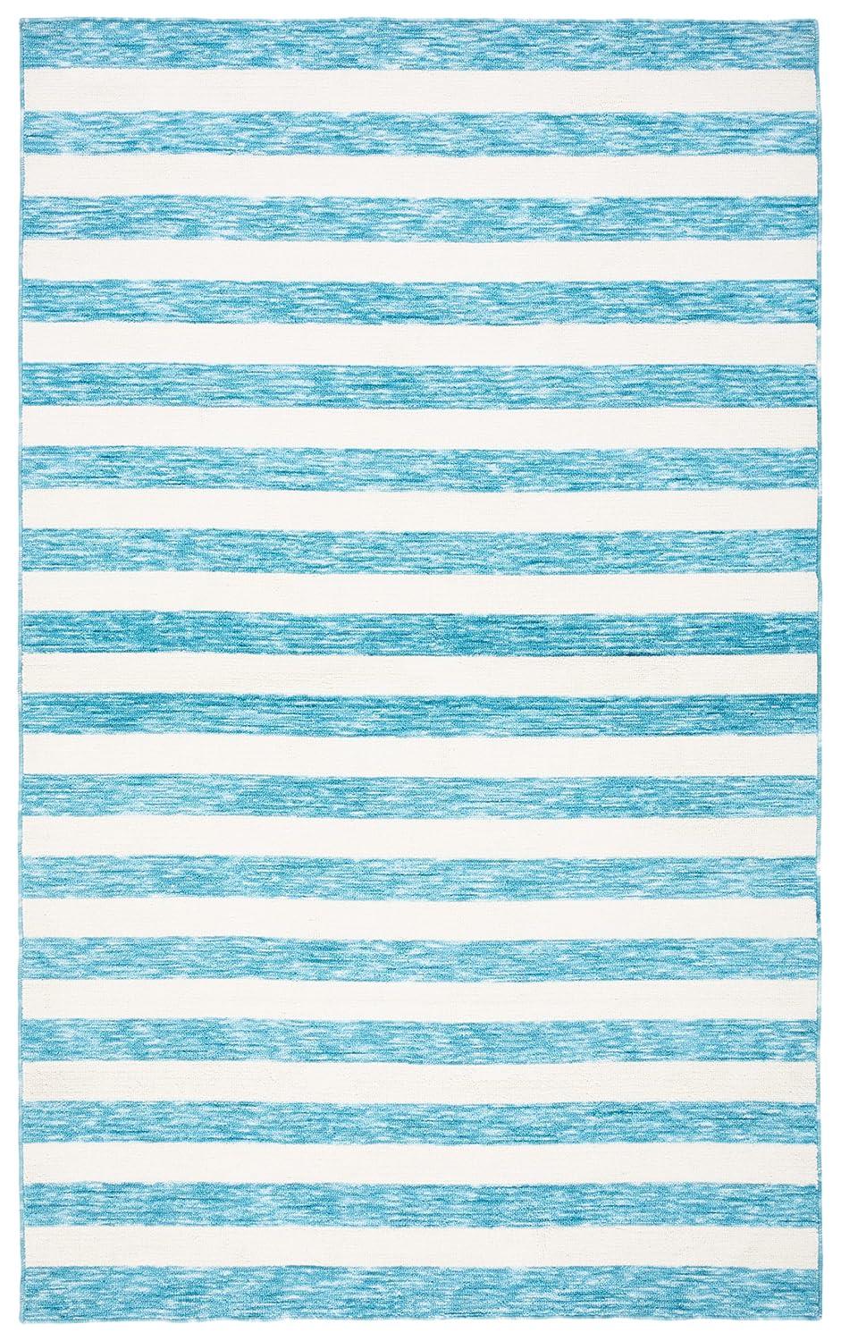 Easy Care ECR115 Power Loomed Machine Washable Indoor Area Rug - Blue/Ivory - 4'x6' - Safavieh