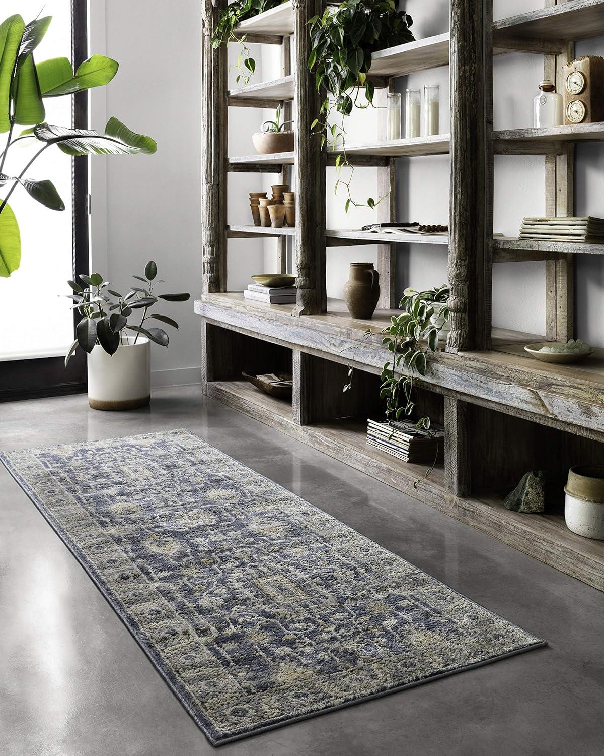 Loloi II Teagan Oriental Denim / Pebble Area Rug