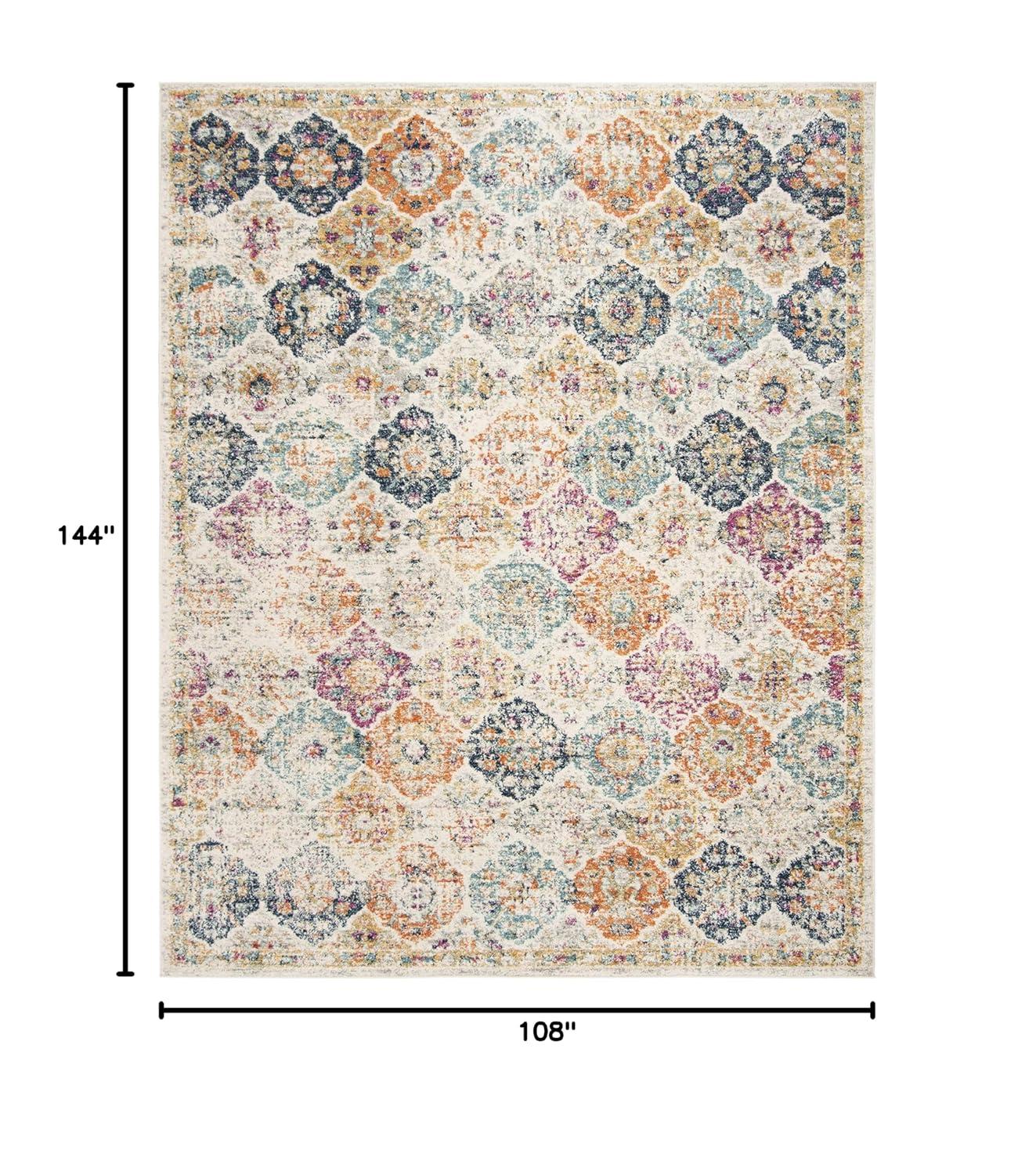 Madison MAD611 Power Loomed Indoor Area Rug - Cream/Multi - 9'x12' - Safavieh