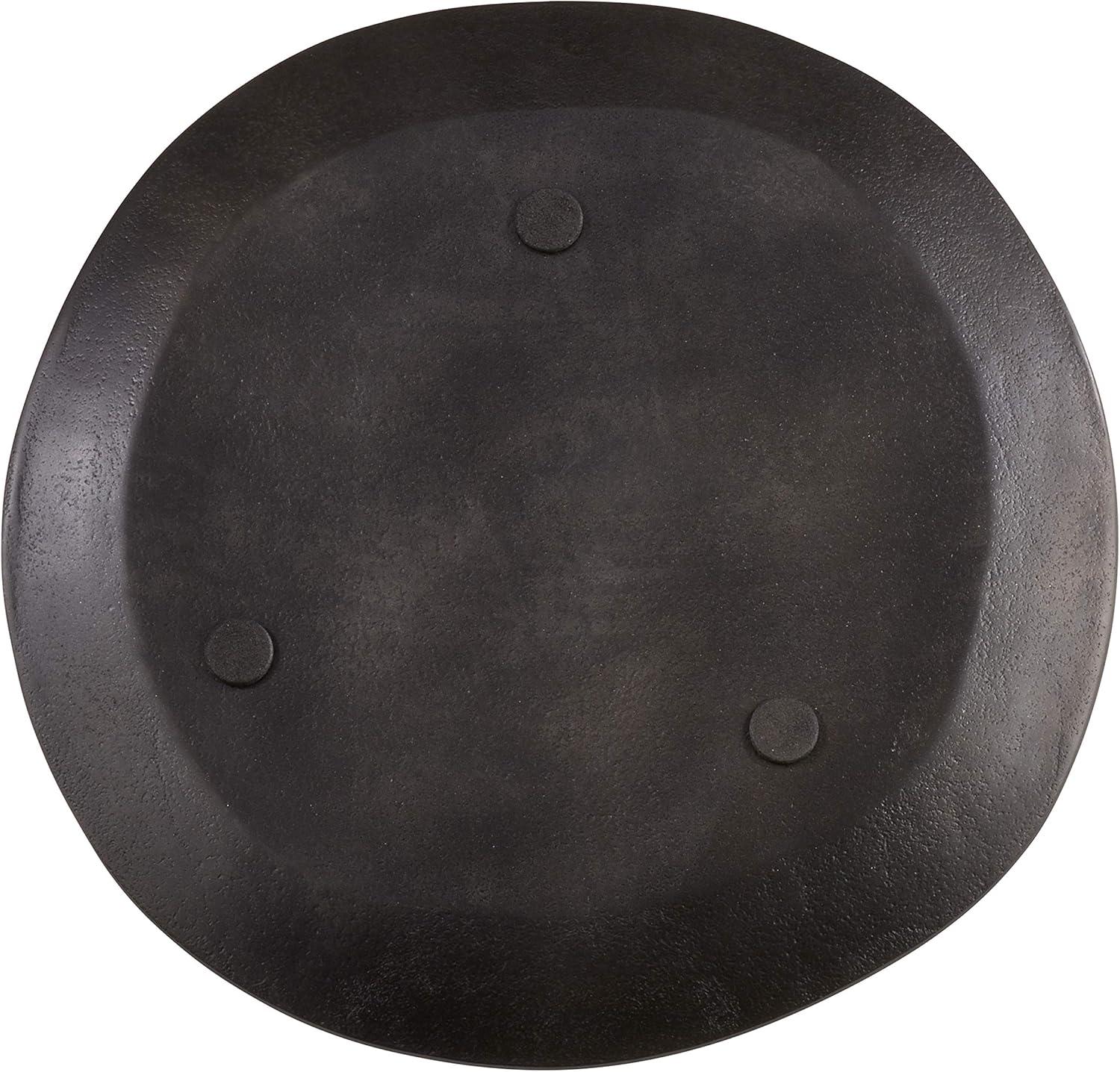 Saro Lifestyle Brushed Aluminum Charger (Set of 4), Graphite, 13" Round