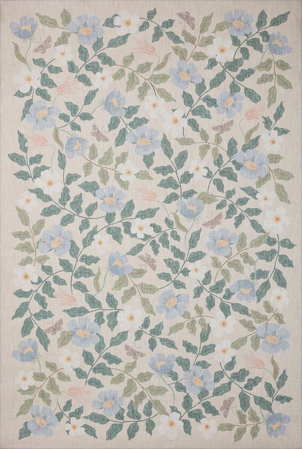 Rifle Paper Co. x Loloi Cotswolds COT-02 Primrose Sand Rug