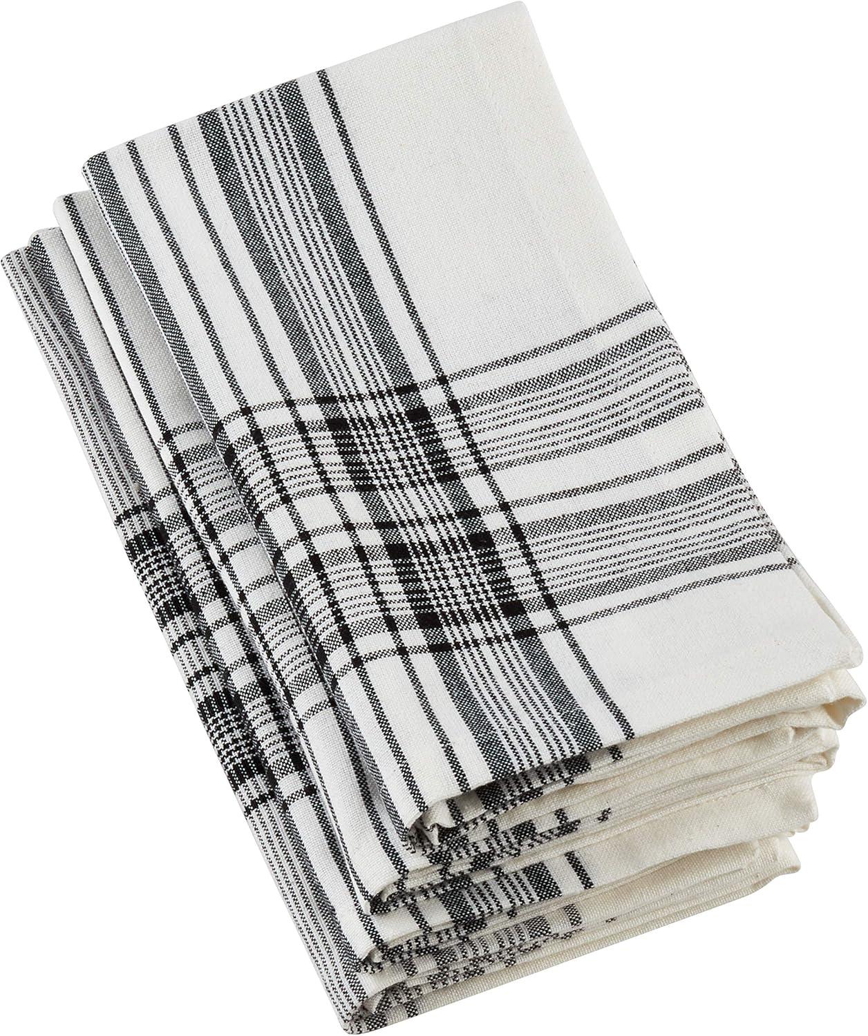 Saro Lifestyle Cotton Plaid Design Table Napkins