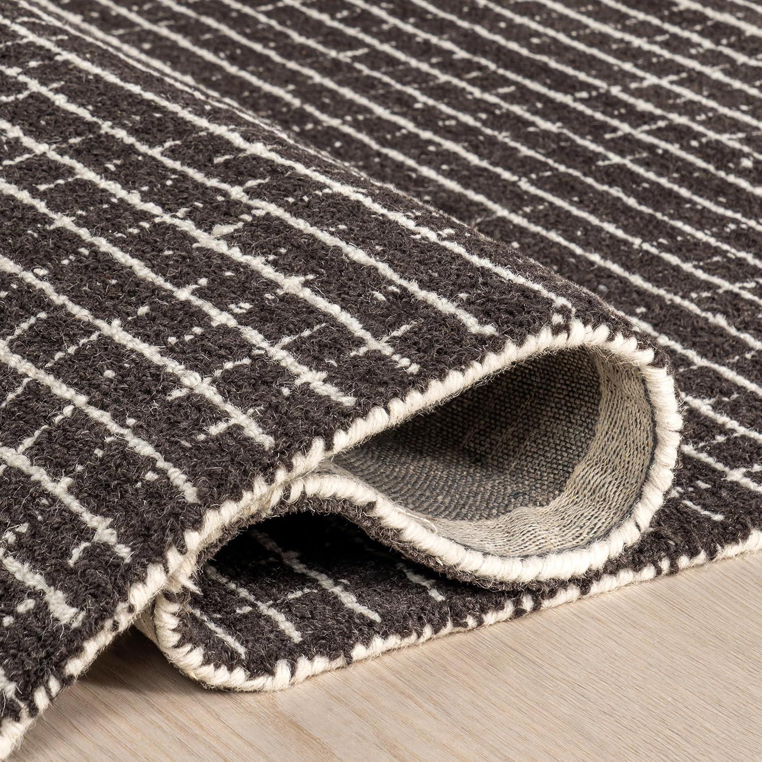 Katasha Checked Wool Area Rug