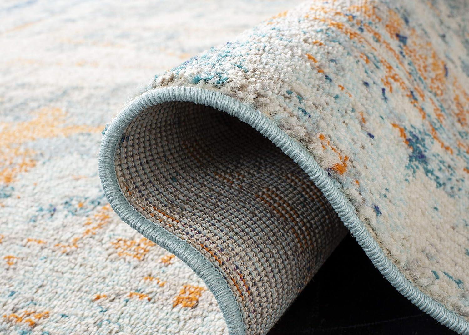 Madison MAD457 Power Loomed Indoor Area Rug - Light Blue/Beige - 5'3"x7'6" - Safavieh