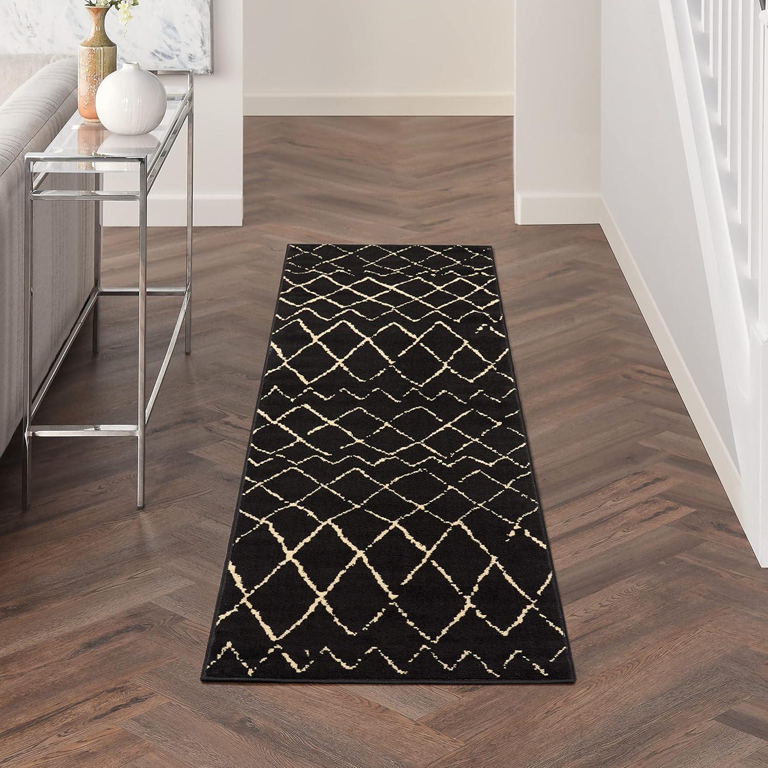 Nourison Grafix Black Area Rug GRF04 5'3"X7'3"