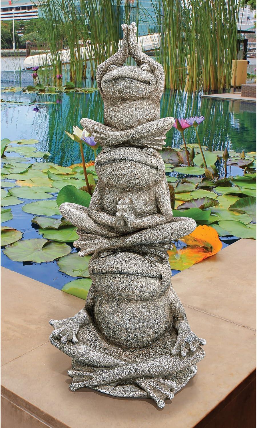 Frazier Frog Power Garden Statue