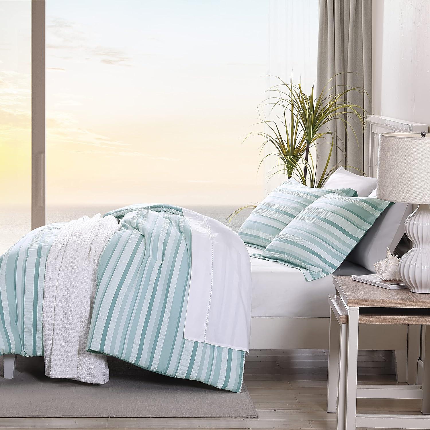 Clearwater Cay Reversible Comforter & Sham Set Blue - Tommy Bahama