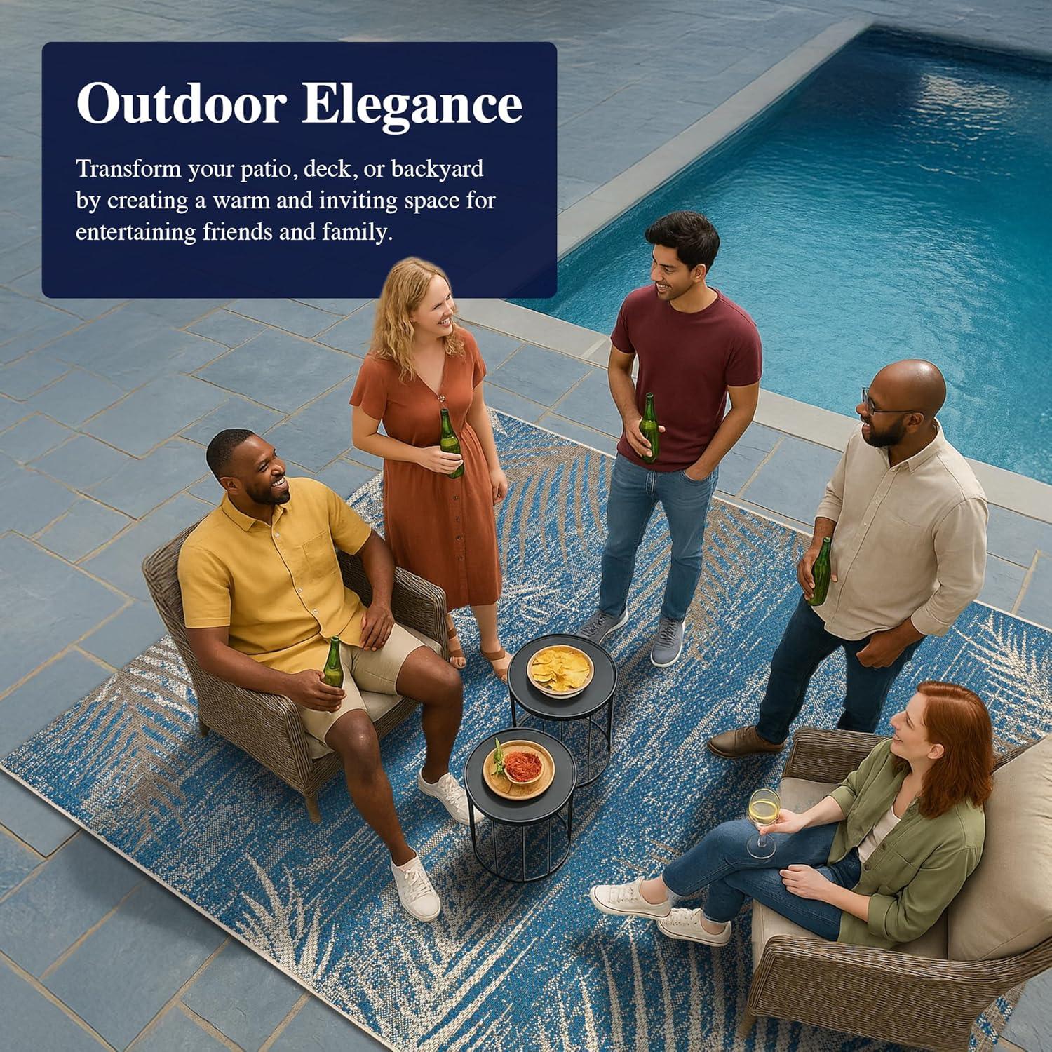 Couristan Monaco Tropical Palms Indoor/Outdoor Area Rug