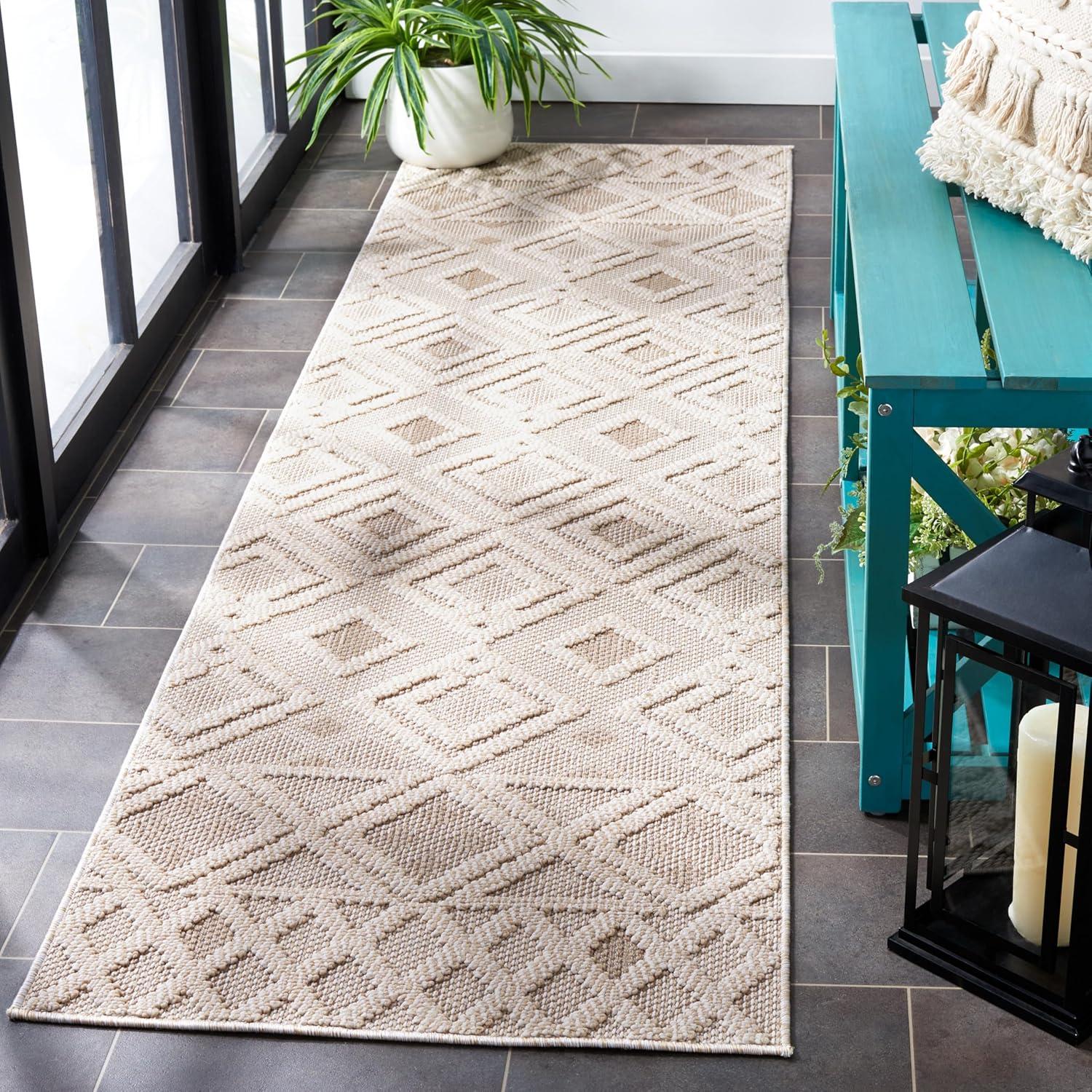 Global GLB404 Power Loomed Indoor Area Rug - Beige/Ivory - 8'x10' - Safavieh