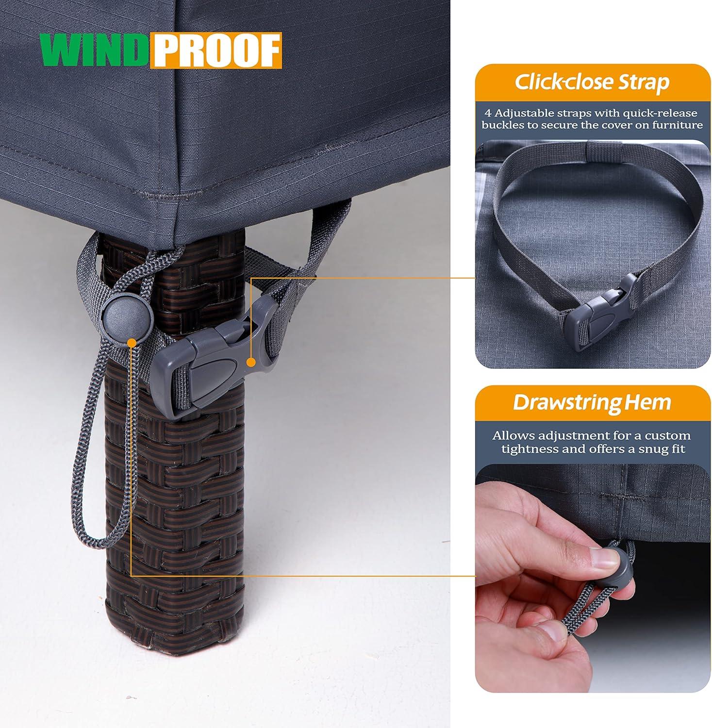 F&J Outdoors Premium Waterproof Outdoor Patio Chair Cover 27"W x 37"D x 47"H