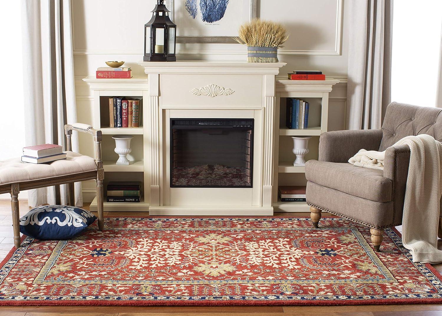 Antiquity AT64 Hand Tufted Area Rug - Red/Multi - 3'x5' - Safavieh.