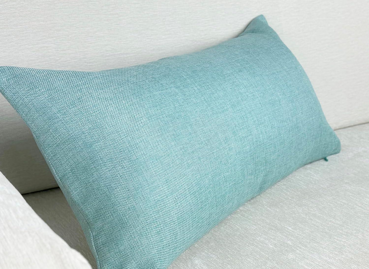 Aiking Home Woven Fine Faux Linen Throw Pillow Cover, size 12"x24", Wheat