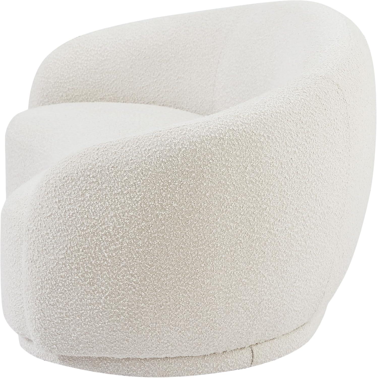 Meridian Furniture Hyde Cream Boucle Fabric Loveseat