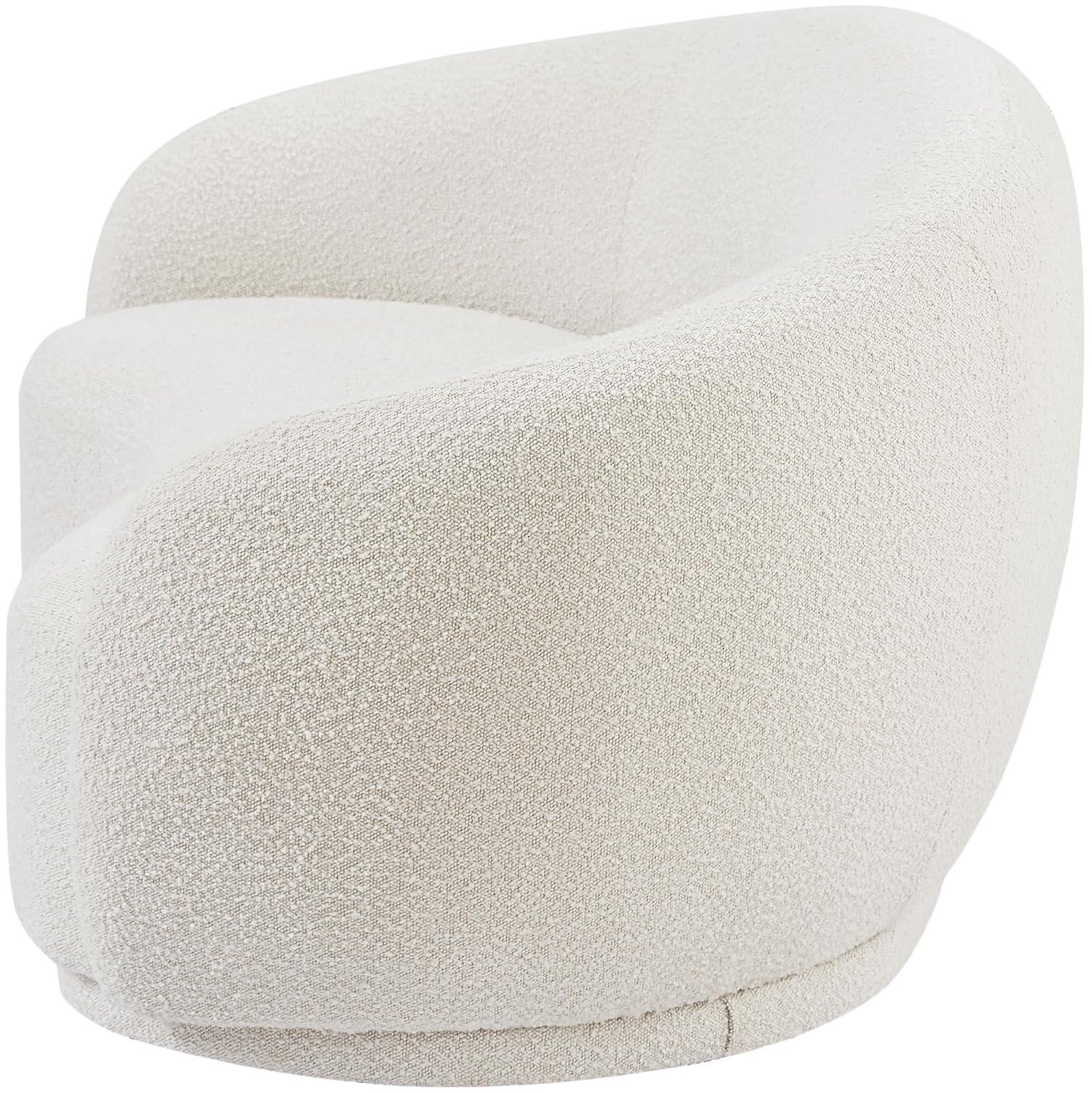 Meridian Furniture Hyde Modern Boucle Loveseat, Cream
