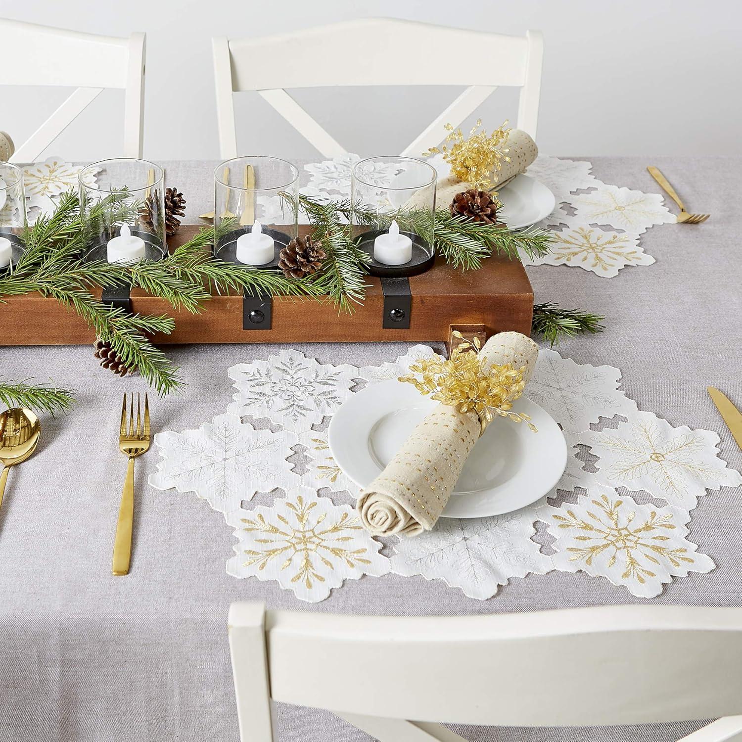 Embroidered Snowflake Placemat (Set of 4)