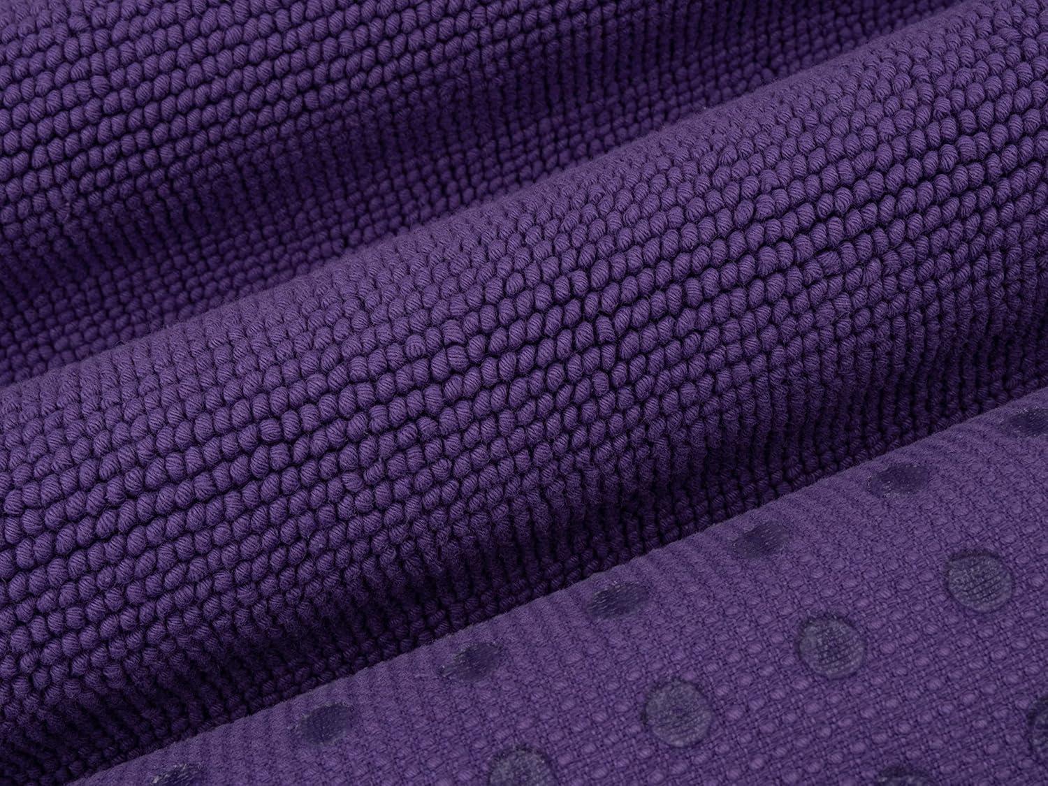 American Soft Linen 100% Cotton Bath Mat Rugs, 20x34 inches Slip Resistant Bottom Base Bath Mats for Bathroom, Purple