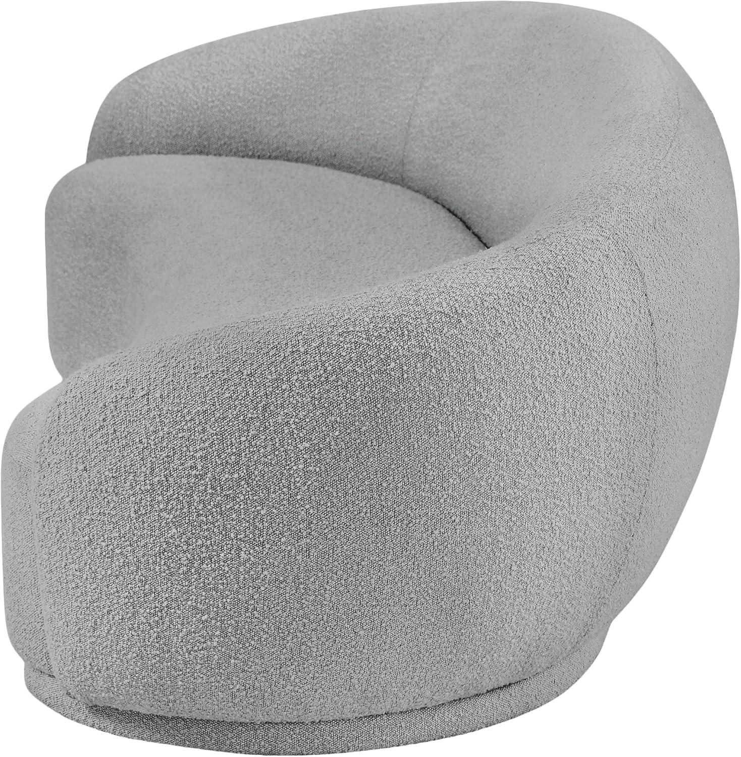 Meridian Furniture Hyde Grey Boucle Fabric Sofa