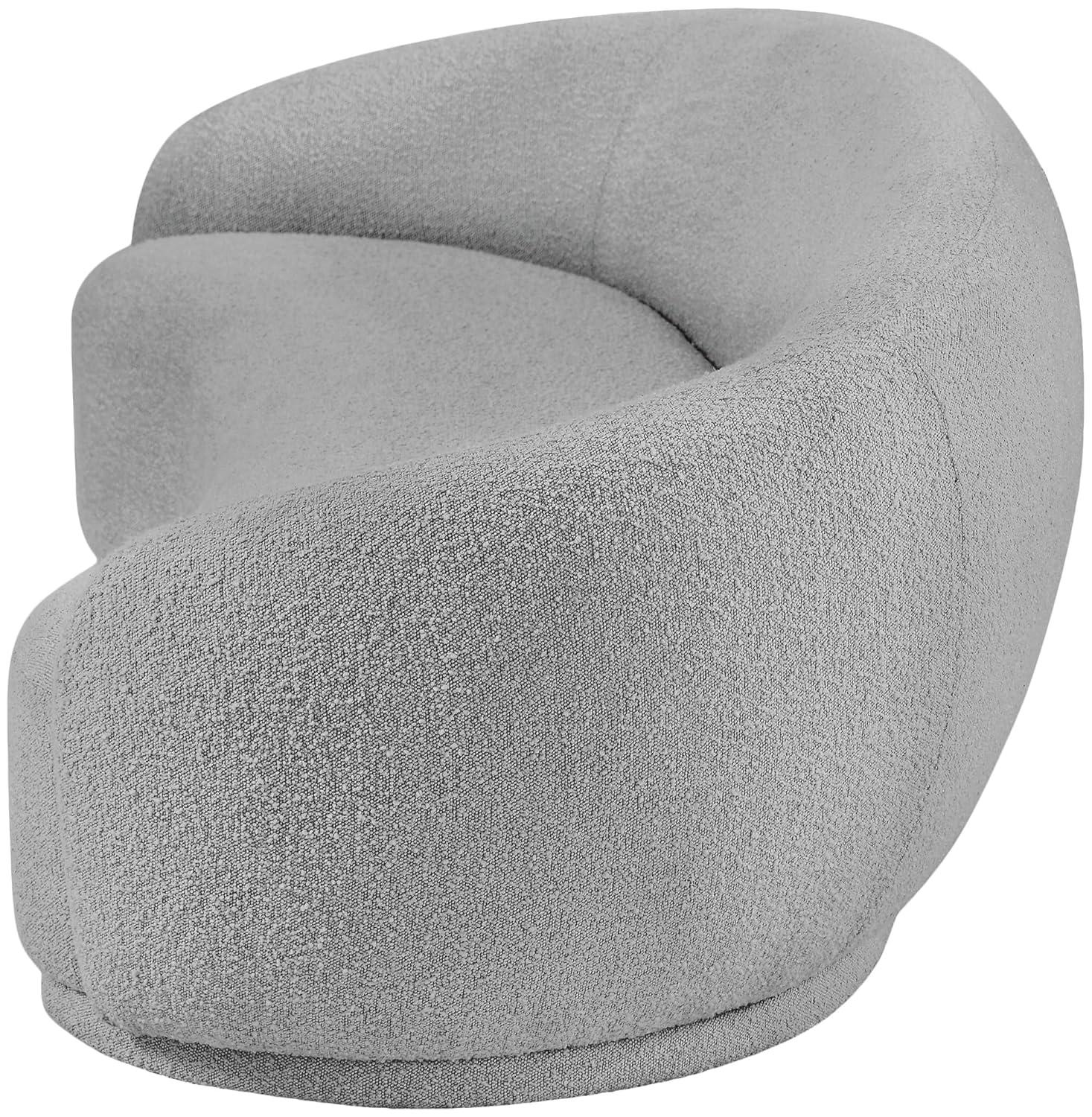 Meridian Furniture Hyde Grey Boucle Fabric Sofa